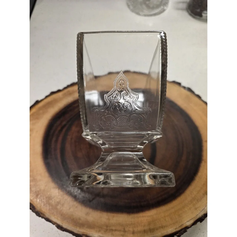 Riverside Glass EAPG Jersey Lily Creamer And Sugar Compote Antique 1880's Footed